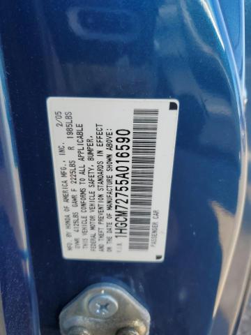 Photo 11 VIN: 1HGCM72755A016590 - HONDA ACCORD EX 