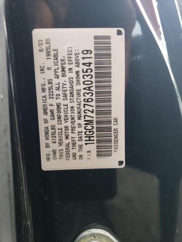 Photo 11 VIN: 1HGCM72763A035419 - HONDA ACCORD EX 