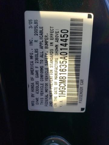 Photo 11 VIN: 1HGCM81635A014450 - HONDA ACCORD EX 