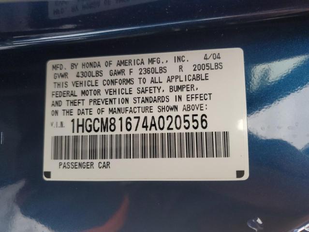 Photo 11 VIN: 1HGCM81674A020556 - HONDA ACCORD 