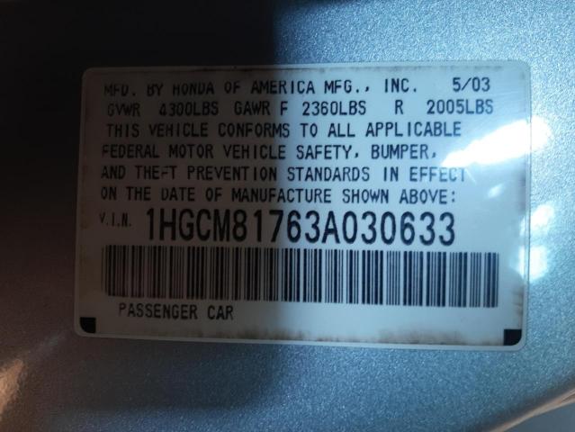 Photo 9 VIN: 1HGCM81763A030633 - HONDA ACCORD 