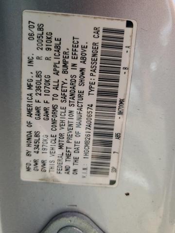 Photo 11 VIN: 1HGCM82617A006574 - HONDA ACCORD EX 