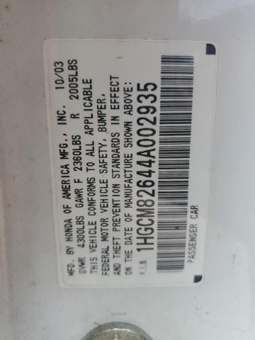 Photo 11 VIN: 1HGCM82644A002935 - HONDA ACCORD EX 