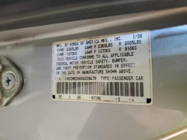 Photo 11 VIN: 1HGCM82666A008478 - HONDA ACCORD EX 