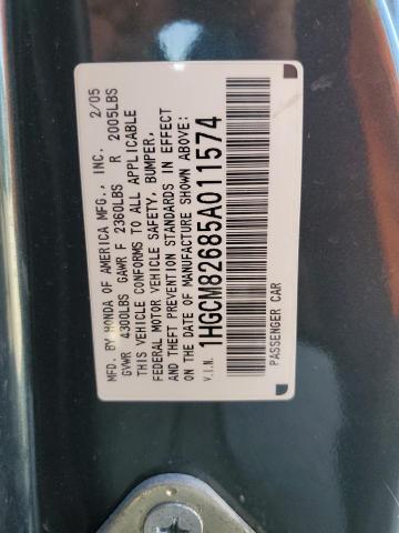 Photo 11 VIN: 1HGCM82685A011574 - HONDA ACCORD EX 