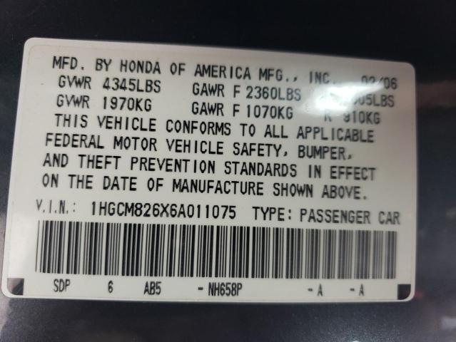 Photo 11 VIN: 1HGCM826X6A011075 - HONDA ACCORD 