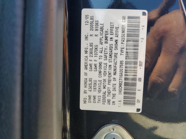 Photo 11 VIN: 1HGCM82716A007585 - HONDA ACCORD EX 