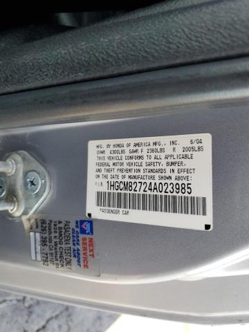 Photo 11 VIN: 1HGCM82724A023985 - HONDA ACCORD EX 