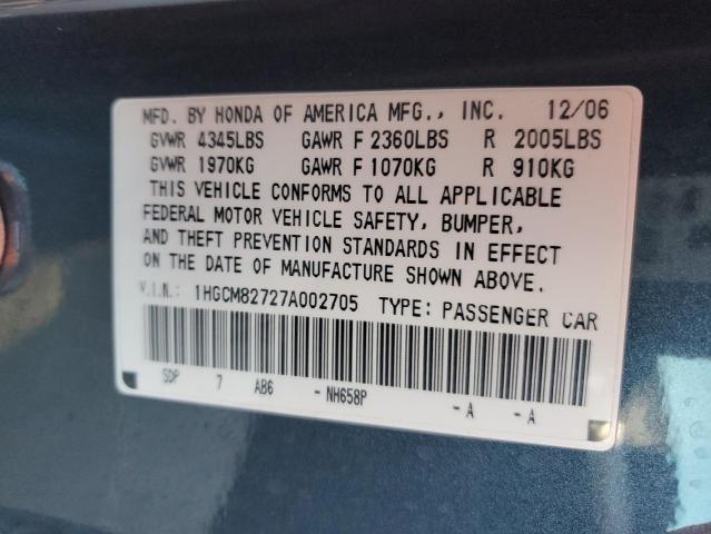 Photo 12 VIN: 1HGCM82727A002705 - HONDA ACCORD EX 