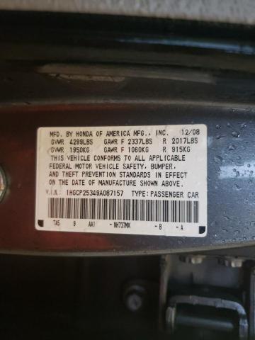 Photo 12 VIN: 1HGCP25349A087157 - HONDA ACCORD 