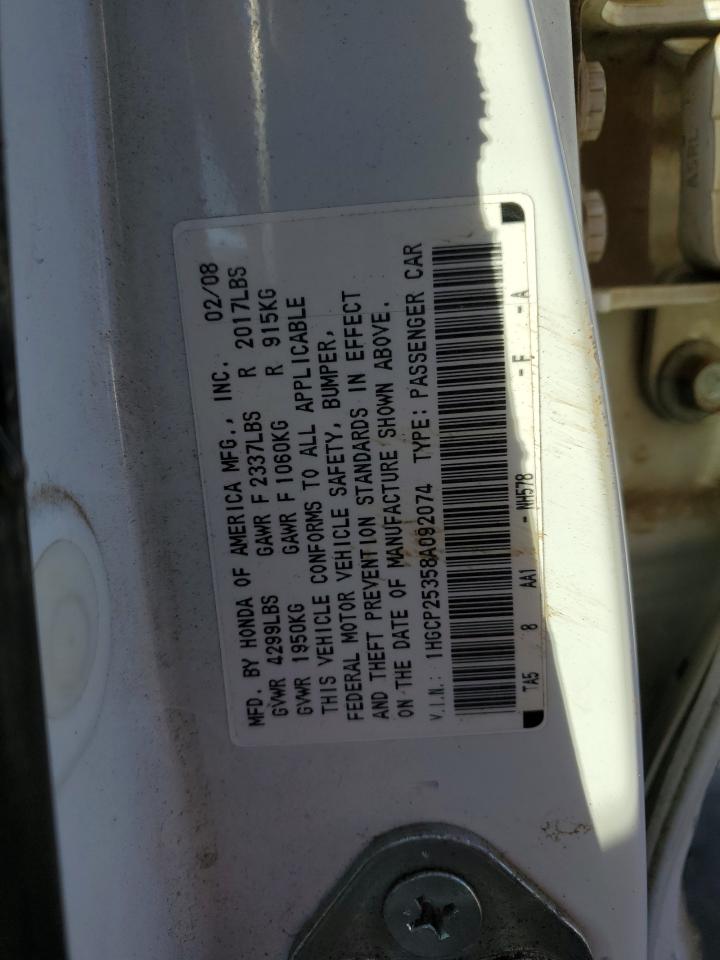 Photo 11 VIN: 1HGCP25358A092074 - HONDA ACCORD 