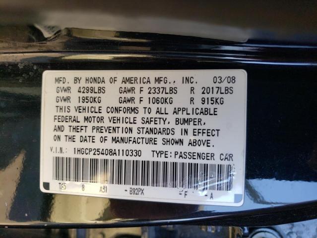 Photo 12 VIN: 1HGCP25408A110330 - HONDA ACCORD 