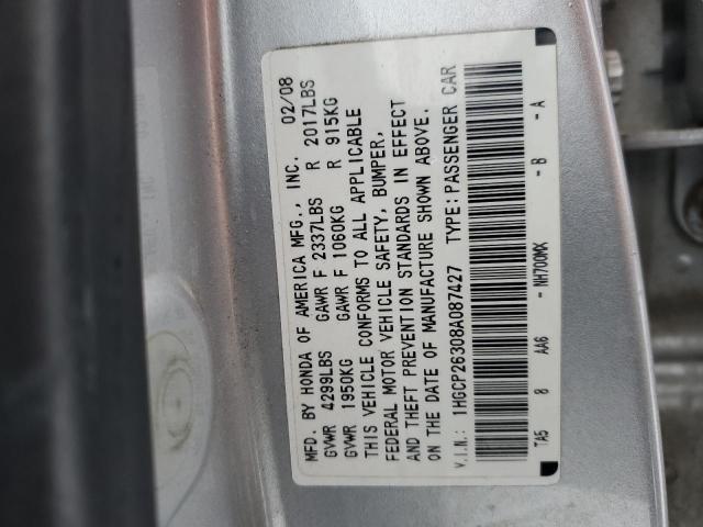 Photo 11 VIN: 1HGCP26308A087427 - HONDA ACCORD LX 