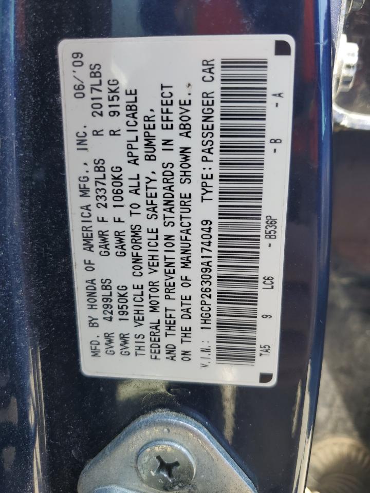 Photo 12 VIN: 1HGCP26309A174049 - HONDA ACCORD 