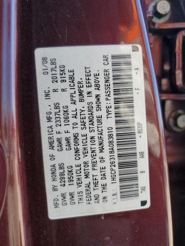 Photo 11 VIN: 1HGCP26318A083810 - HONDA ACCORD 