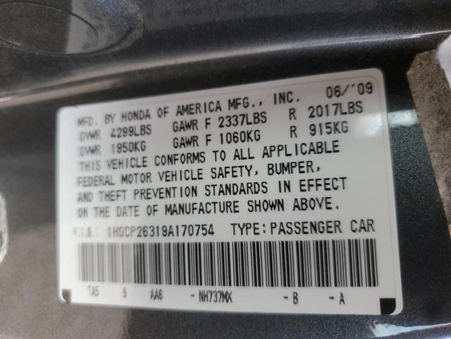 Photo 11 VIN: 1HGCP26319A170754 - HONDA ACCORD LX 