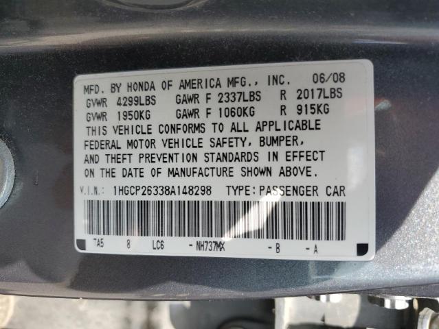 Photo 11 VIN: 1HGCP26338A148298 - HONDA ACCORD 