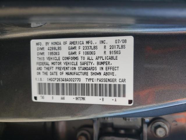 Photo 11 VIN: 1HGCP26349A002770 - HONDA ACCORD 