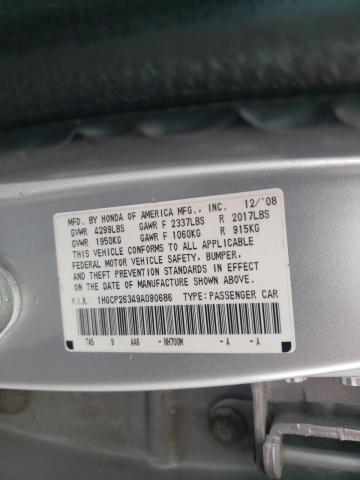 Photo 9 VIN: 1HGCP26349A090686 - HONDA ACCORD LX 