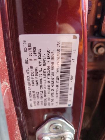 Photo 11 VIN: 1HGCP26349A111259 - HONDA ACCORD LX 