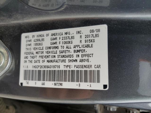 Photo 12 VIN: 1HGCP26369A019716 - HONDA ACCORD 