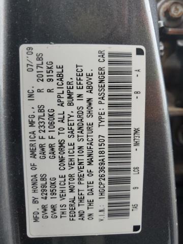 Photo 11 VIN: 1HGCP26369A181507 - HONDA ACCORD LX 