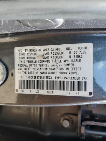 Photo 11 VIN: 1HGCP26378A113523 - HONDA ACCORD 