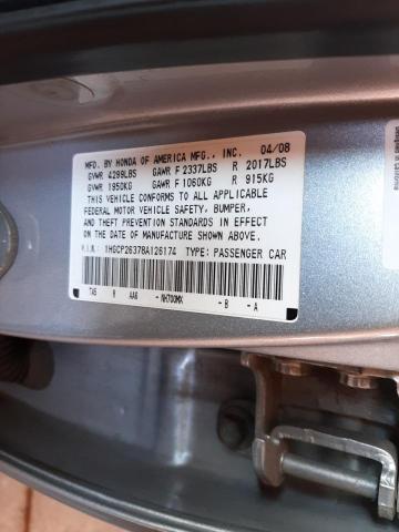 Photo 9 VIN: 1HGCP26378A126174 - HONDA ACCORD LX 