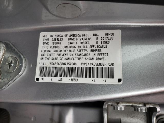 Photo 9 VIN: 1HGCP26388A152086 - HONDA ACCORD LX 