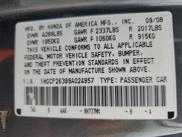 Photo 11 VIN: 1HGCP26399A024957 - HONDA ACCORD LX 