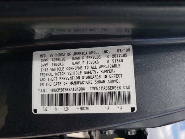 Photo 11 VIN: 1HGCP26399A184904 - HONDA ACCORD 