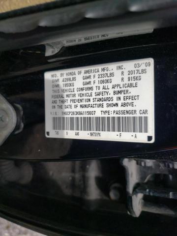 Photo 9 VIN: 1HGCP263X9A115607 - HONDA ACCORD LX 