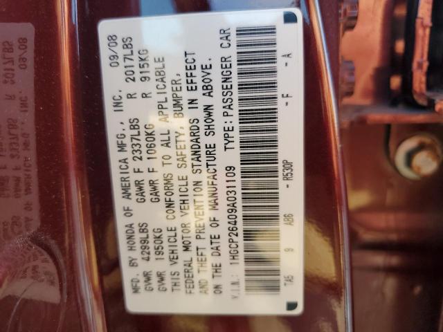 Photo 11 VIN: 1HGCP26409A031109 - HONDA ACCORD 