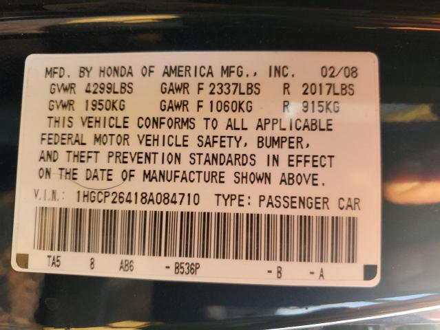 Photo 11 VIN: 1HGCP26418A084710 - HONDA ACCORD 