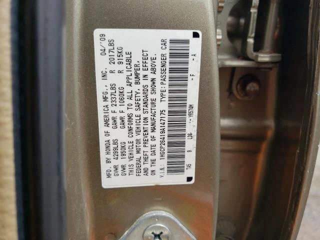 Photo 11 VIN: 1HGCP26419A147175 - HONDA ACCORD LXP 