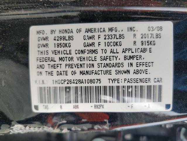 Photo 12 VIN: 1HGCP26428A108075 - HONDA ACCORD LXP 