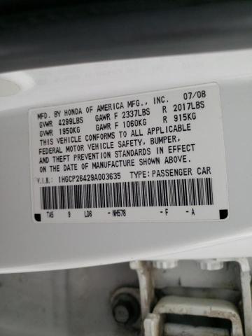 Photo 9 VIN: 1HGCP26429A003635 - HONDA ACCORD LXP 