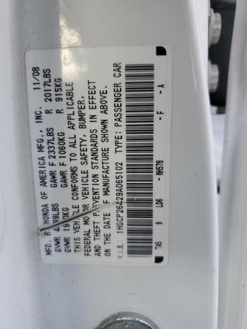 Photo 11 VIN: 1HGCP26429A065102 - HONDA ACCORD LXP 