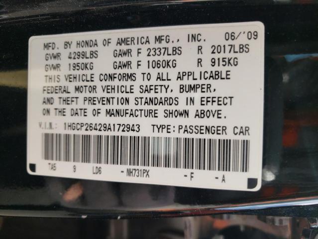 Photo 12 VIN: 1HGCP26429A172943 - HONDA ACCORD 