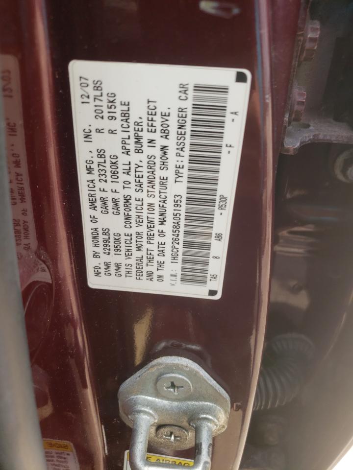 Photo 11 VIN: 1HGCP26458A051953 - HONDA ACCORD 