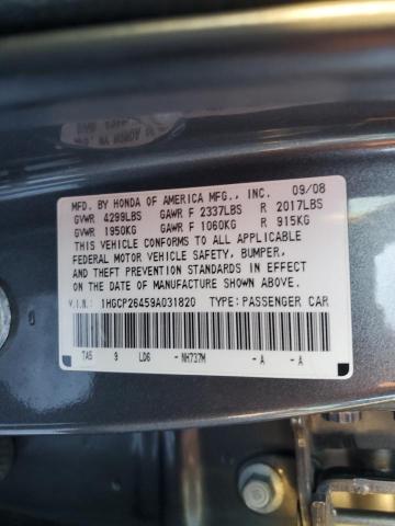 Photo 12 VIN: 1HGCP26459A031820 - HONDA ACCORD 