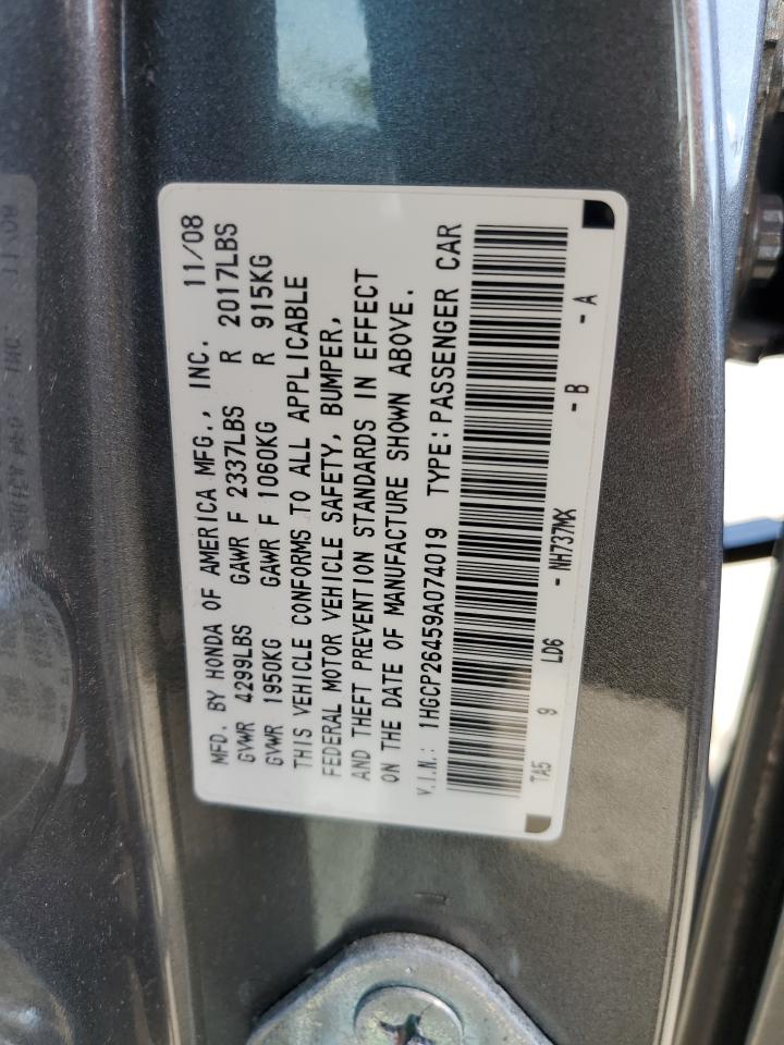 Photo 11 VIN: 1HGCP26459A074019 - HONDA ACCORD 