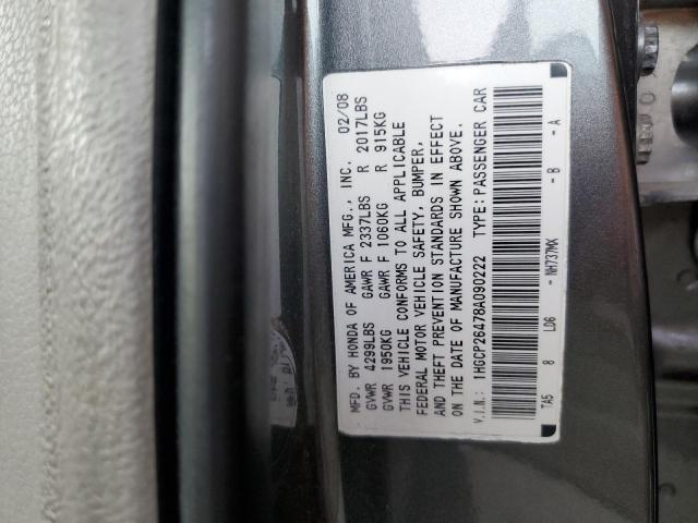 Photo 11 VIN: 1HGCP26478A090222 - HONDA ACCORD 