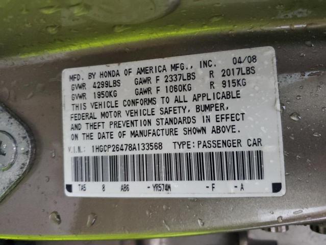 Photo 11 VIN: 1HGCP26478A133568 - HONDA ACCORD LXP 