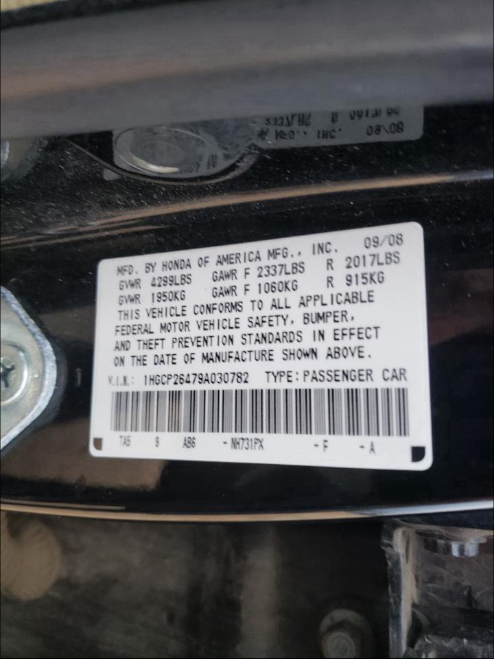 Photo 9 VIN: 1HGCP26479A030782 - HONDA ACCORD LXP 