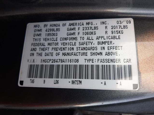 Photo 12 VIN: 1HGCP26479A116108 - HONDA ACCORD 