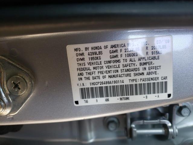 Photo 9 VIN: 1HGCP26499A190114 - HONDA ACCORD LXP 