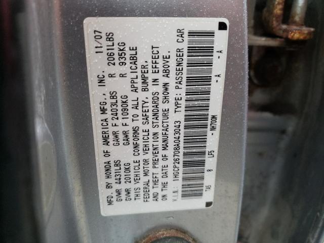 Photo 11 VIN: 1HGCP26708A043043 - HONDA ACCORD EX 