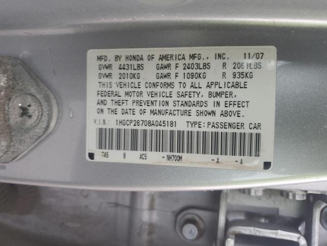 Photo 11 VIN: 1HGCP26708A045181 - HONDA ACCORD 