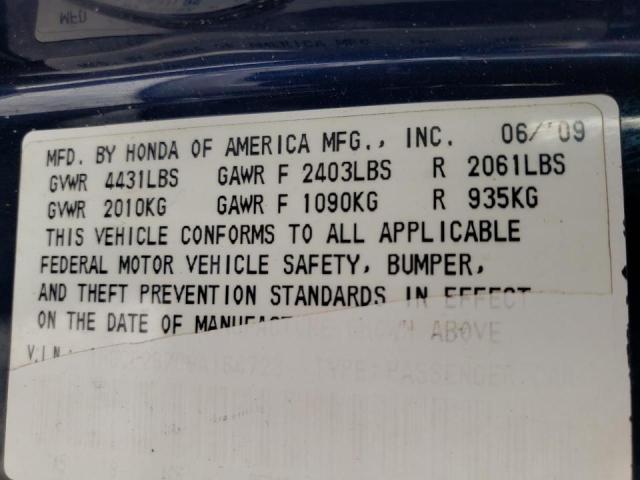 Photo 9 VIN: 1HGCP26709A164723 - HONDA ACCORD EX 